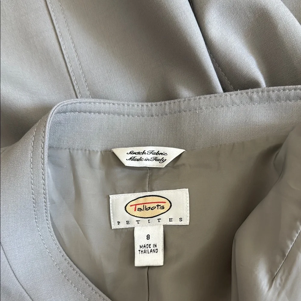 Talbots Women's Gray Stand Collar Blazer